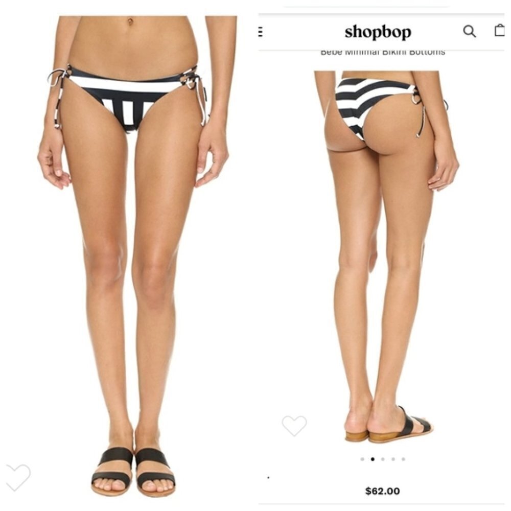 Tavik NWOT Black White Swim Suit Bikini Bottom XS